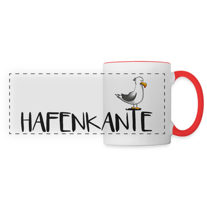Hafenkante - Panoramatasse - Weiß/Rot
