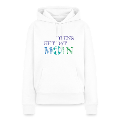 Damen Premium Hoodie - Bi uns het dat Moin - Weiß