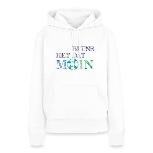Damen Premium Hoodie - Bi uns het dat Moin - Weiß