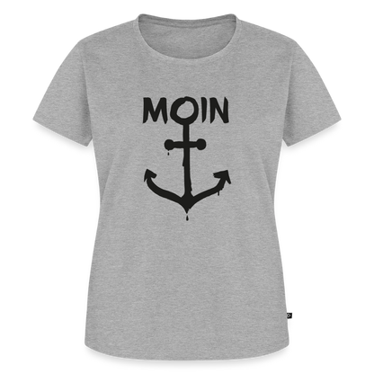 Damen Premium Bio T-Shirt - Moin Anker - Grau meliert