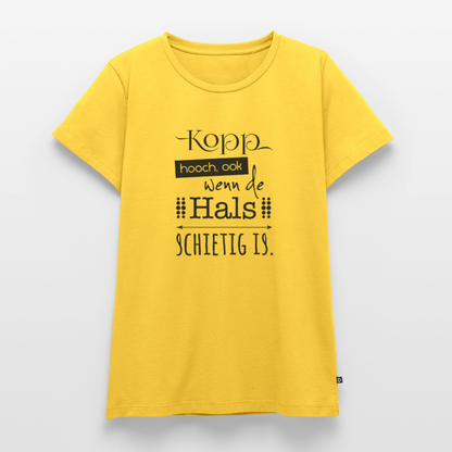Damen Premium Bio T-Shirt - Kopp hooch - Gelb