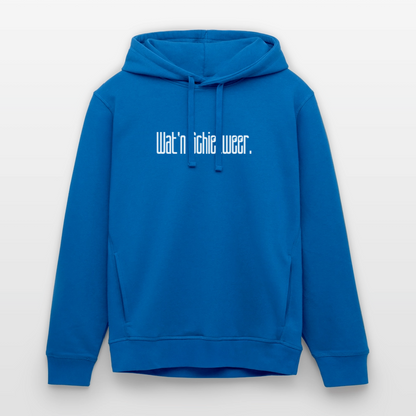 Unisex Bio-Hoodie - wat'n Schietweer (weiss) - Königsblau