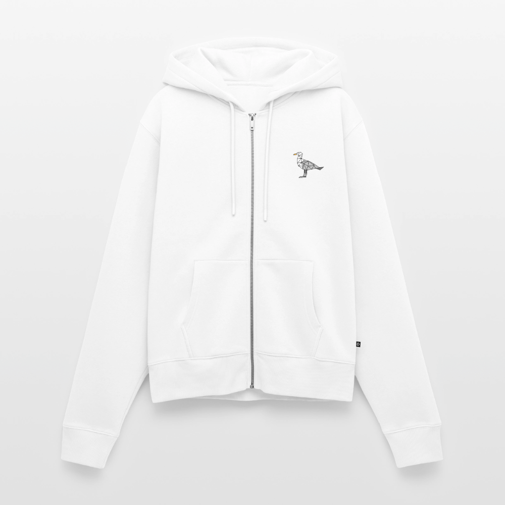 Möwe - Damen Premium Kapuzenjacke - Weiß