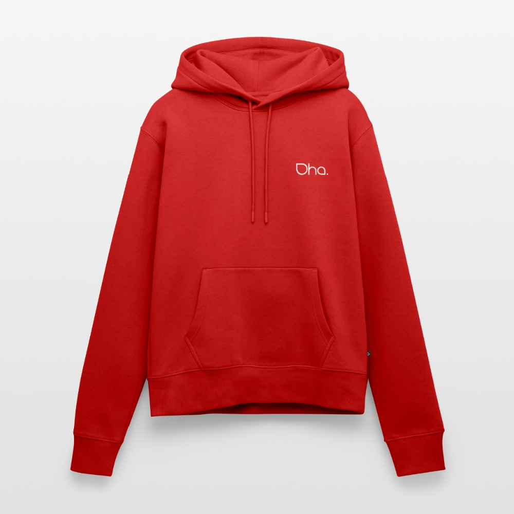 Oha (weiß) - Damen Premium Hoodie - Rot