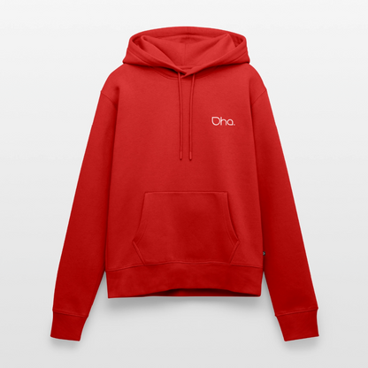Oha (weiß) - Damen Premium Hoodie - Rot