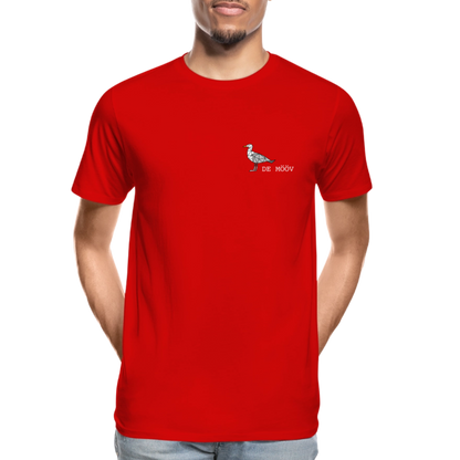 Männer Premium Bio T-Shirt - de mövv (weiss) - Rot