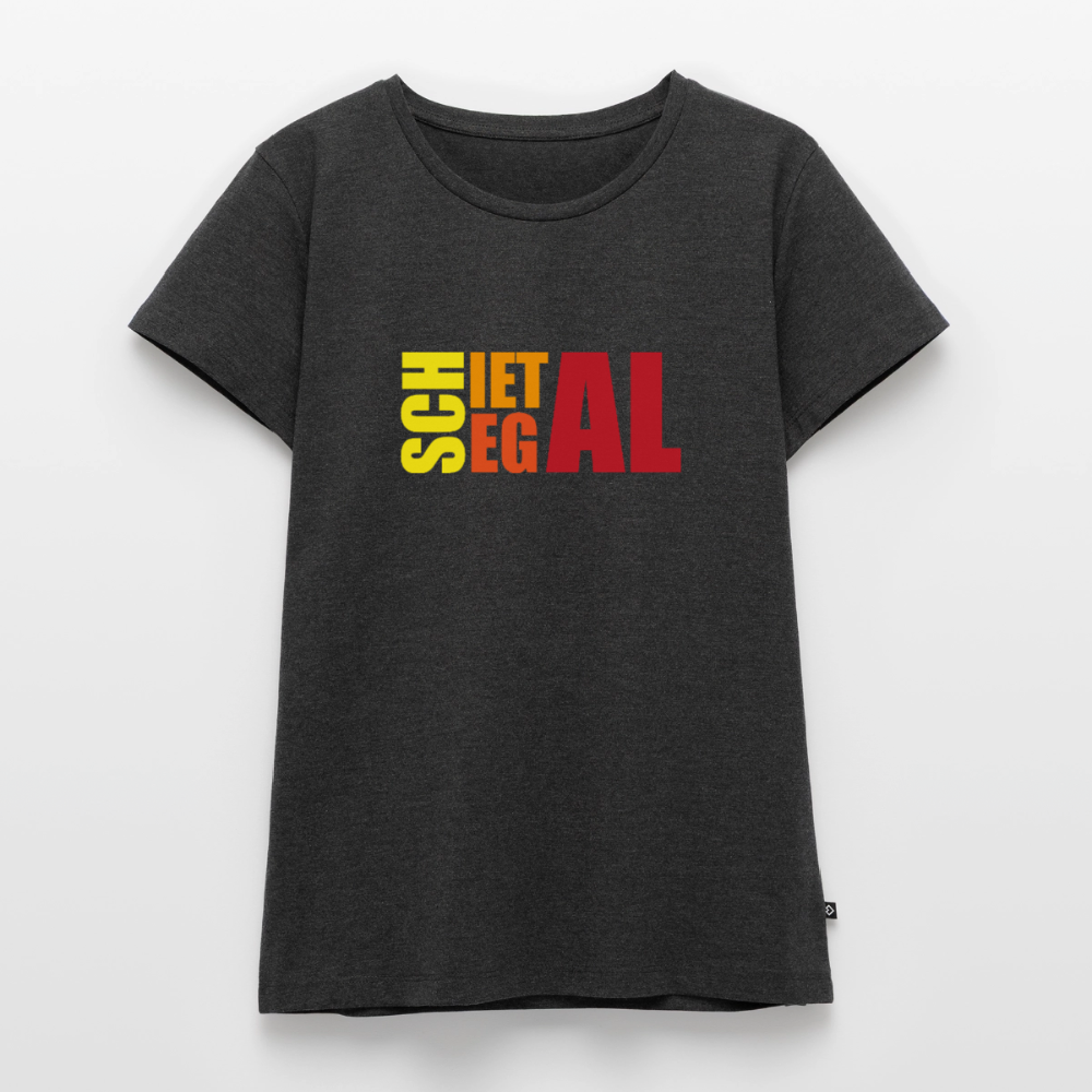 Damen Premium Bio T-Shirt - Schietegal - Anthrazit meliert