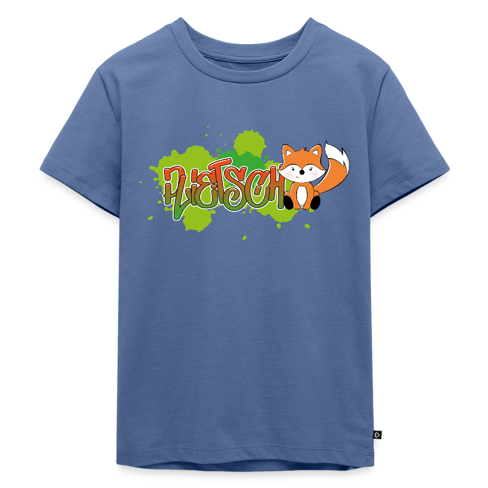 Kinder Premium T-Shirt - plietsch Voss - Taubenblau