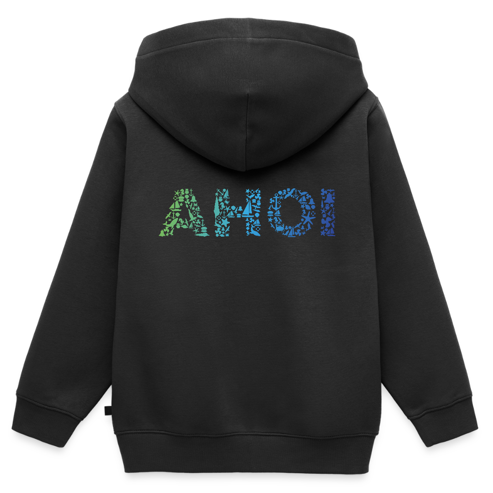 Kinder Premium Kapuzenjacke - Ahoi doodles - Schwarz