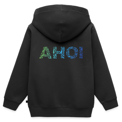 Kinder Premium Kapuzenjacke - Ahoi doodles - Schwarz