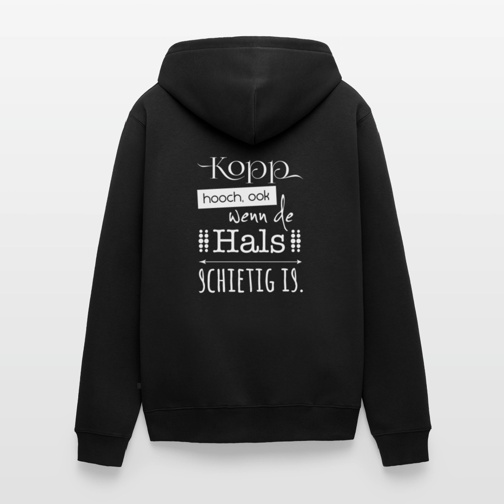 Herren Premium Kapuzenjacke  - Kopp hooch (weiss) - Schwarz