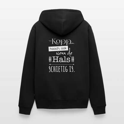 Herren Premium Kapuzenjacke  - Kopp hooch (weiss) - Schwarz