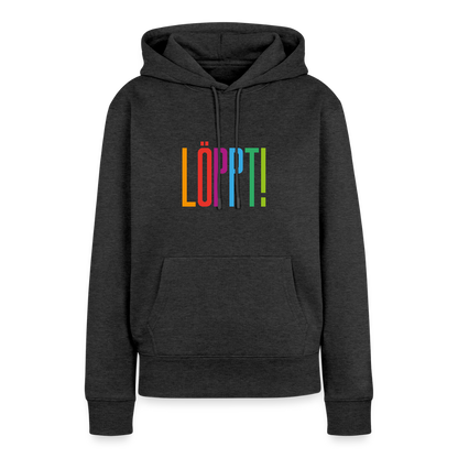 Damen Premium Hoodie - Löppt! - Anthrazit meliert