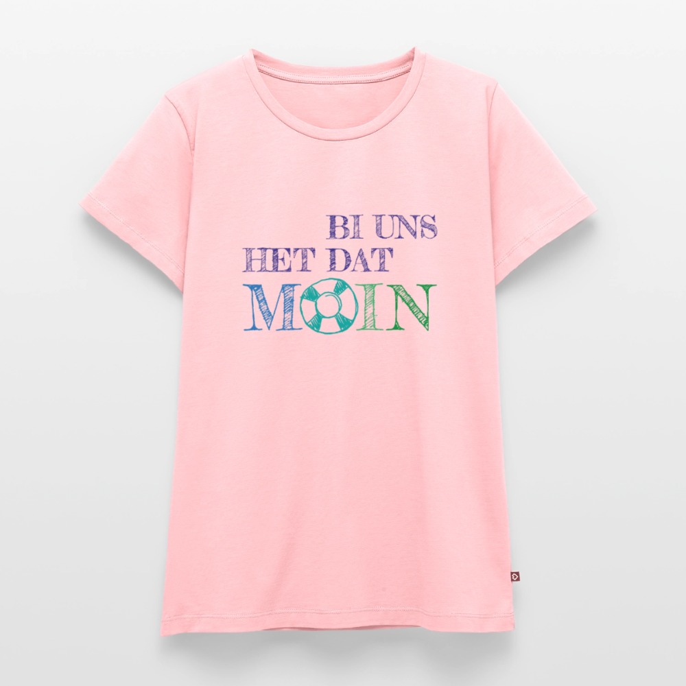 Damen Premium Bio T-Shirt - Bi uns het dat Moin - Rosa