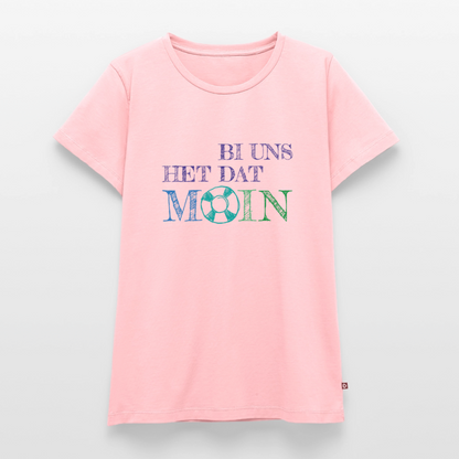 Damen Premium Bio T-Shirt - Bi uns het dat Moin - Rosa