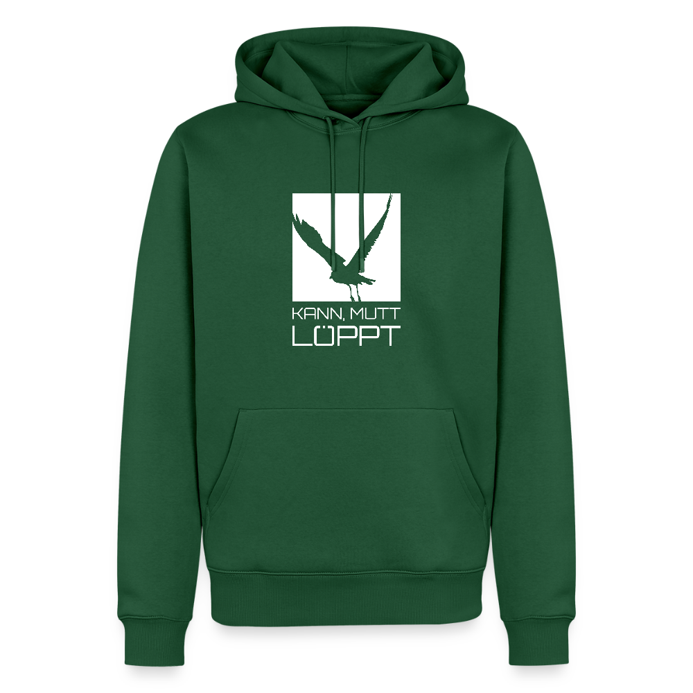 Herren Premium Hoodie - kann, mutt, löppt - Flaschengrün