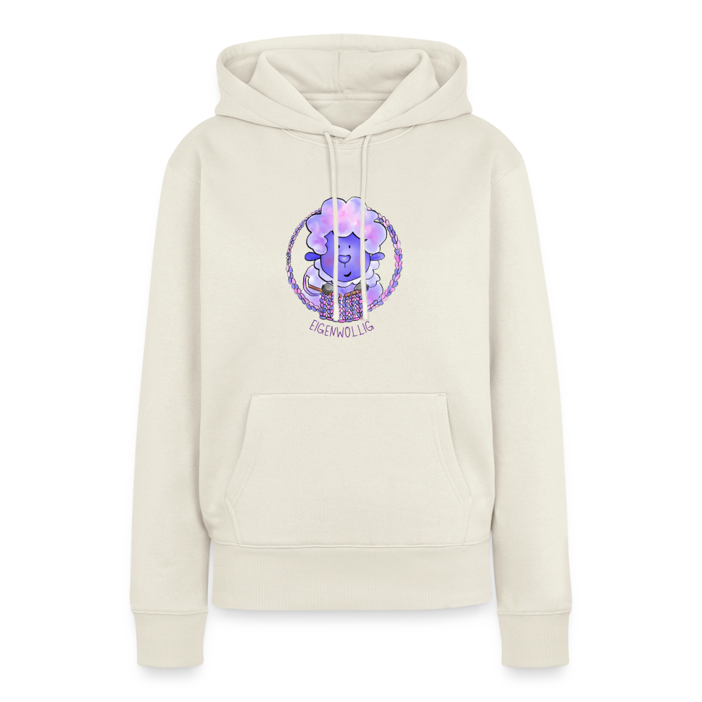 Frauen Premium Hoodie - Eigenwollig - Naturweiß