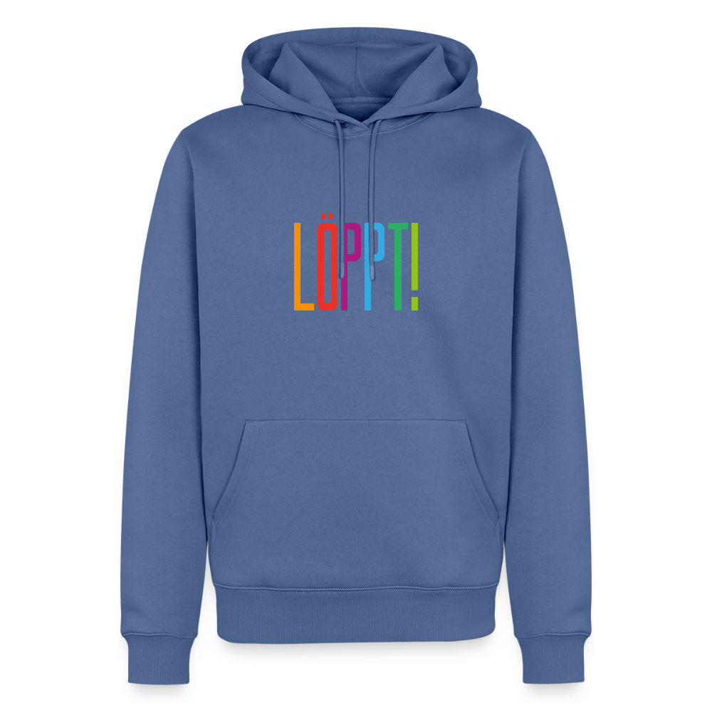 Herren Premium Hoodie - Löppt! - Taubenblau