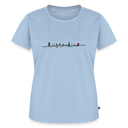 Damen Premium Bio T-Shirt - Küstenkind - Hellblau