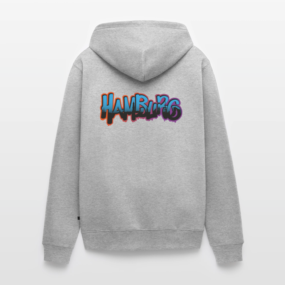 Herren Premium Kapuzenjacke - Hamburg - Grau meliert