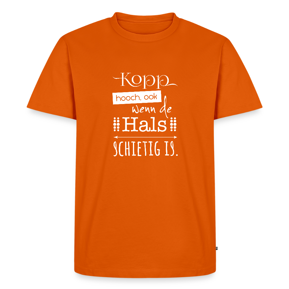 Herren Premium Bio T-Shirt - Kopp hooch - Orange 