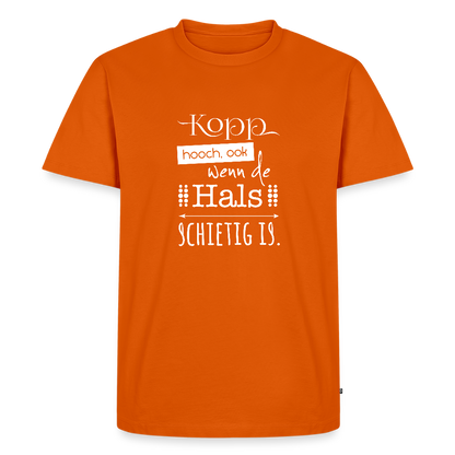 Herren Premium Bio T-Shirt - Kopp hooch - Orange 