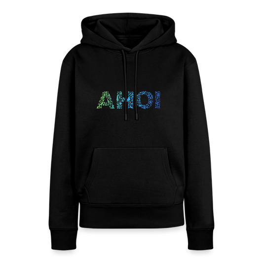 Damen Premium Hoodie - Ahoi doodles - Schwarz