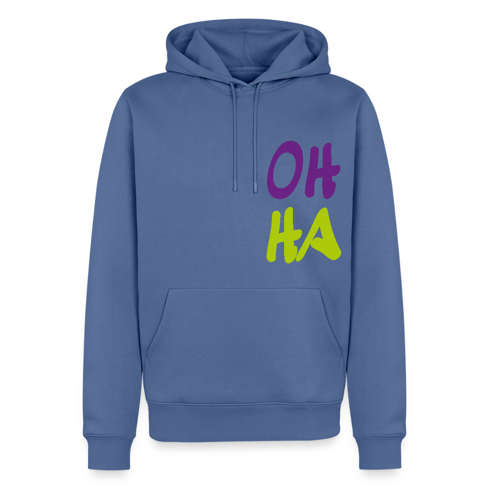 Herren Premium Hoodie - Oh ha - Taubenblau