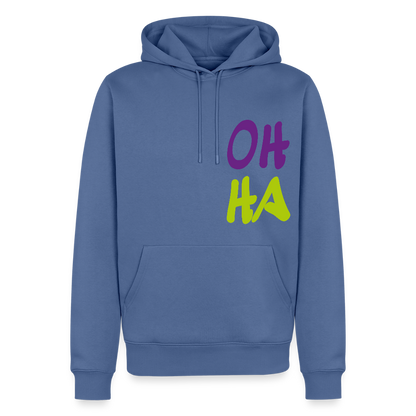 Herren Premium Hoodie - Oh ha - Taubenblau