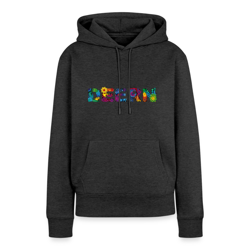 Damen Premium Hoodie - Deern - Anthrazit meliert