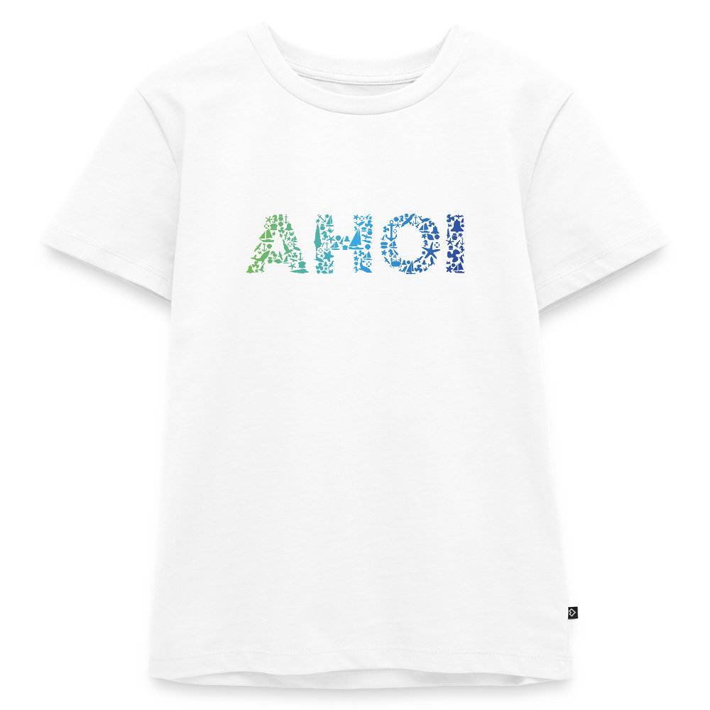 Kinder Premium T-Shirt - Ahoi doodles - Weiß