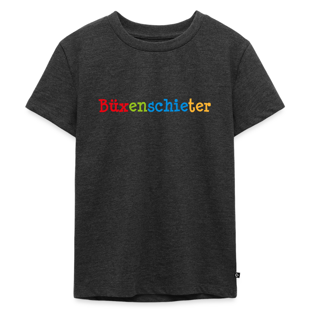 Kinder Premium T-Shirt - Büxenschieter - Anthrazit meliert
