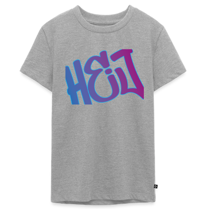 Teenager Premium T-Shirt "Hej" - Grau meliert