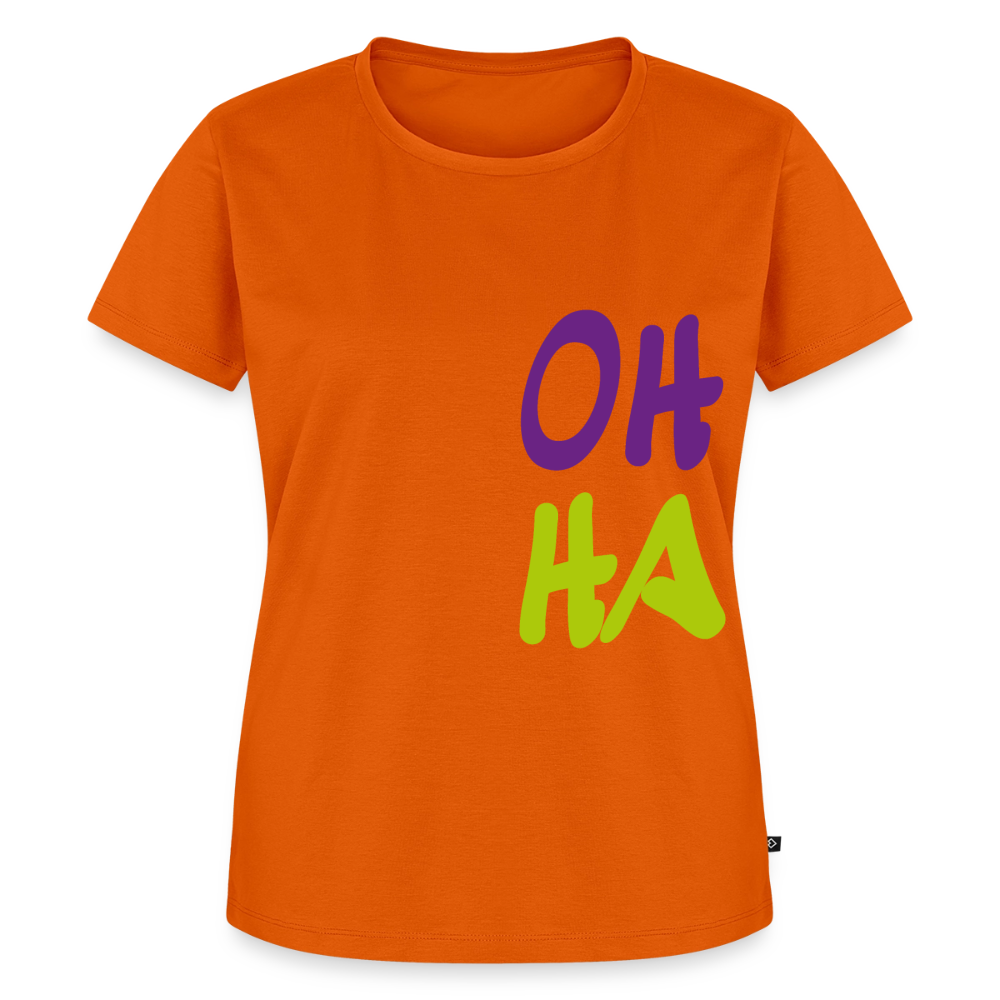 Damen Premium Bio T-Shirt - Oh ha - Orange 