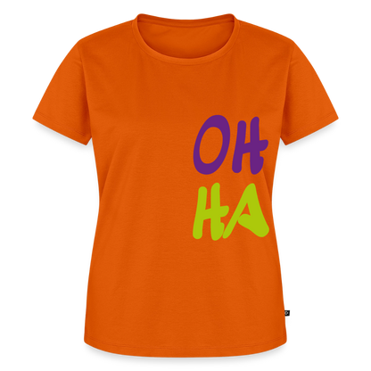 Damen Premium Bio T-Shirt - Oh ha - Orange 