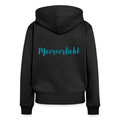 Damen Premium Kapuzenjacke - Meerverliebt - Schwarz