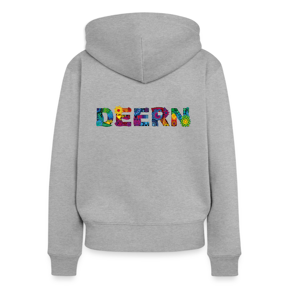 Damen Premium Kapuzenjacke - Deern - Grau meliert