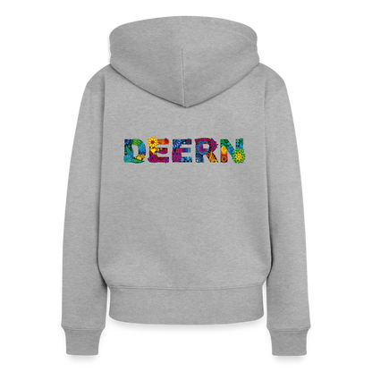 Damen Premium Kapuzenjacke - Deern - Grau meliert