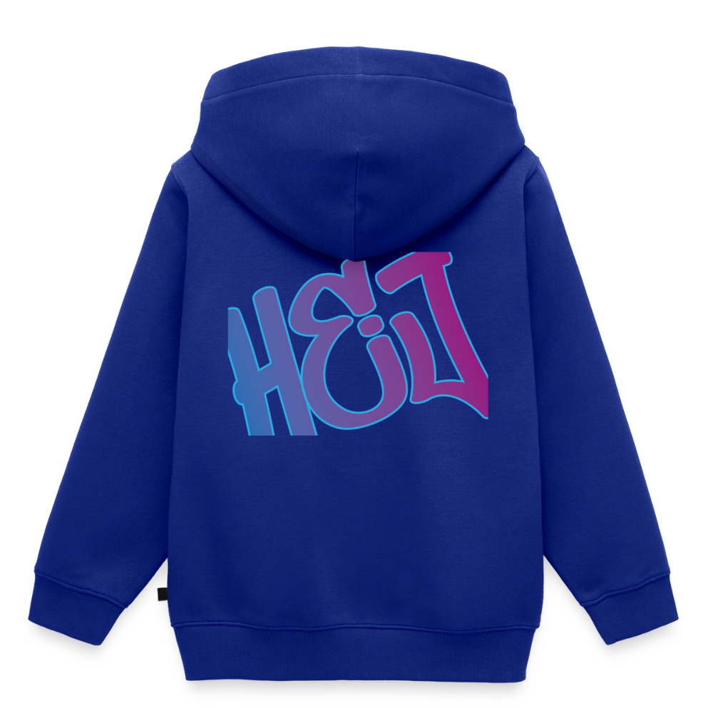 Kinder/Teenager Premium Hoodie "Hej" - Royalblau