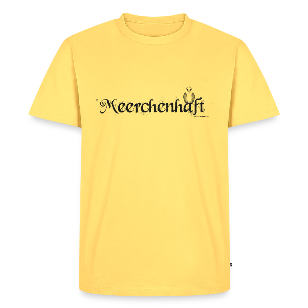 Meerchenhaft Herren Premium T-Shirt im nordischen Stil - Pastellgelb