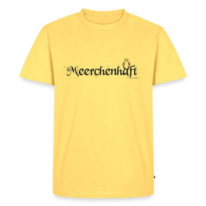 Meerchenhaft Herren Premium T-Shirt im nordischen Stil - Pastellgelb