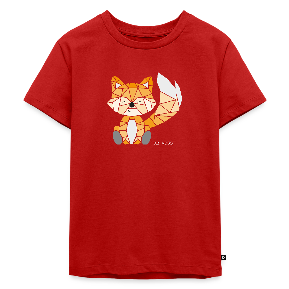 Kinder Premium T-Shirt - De Voss (weiss) - Rot
