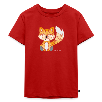 Kinder Premium T-Shirt - De Voss (weiss) - Rot