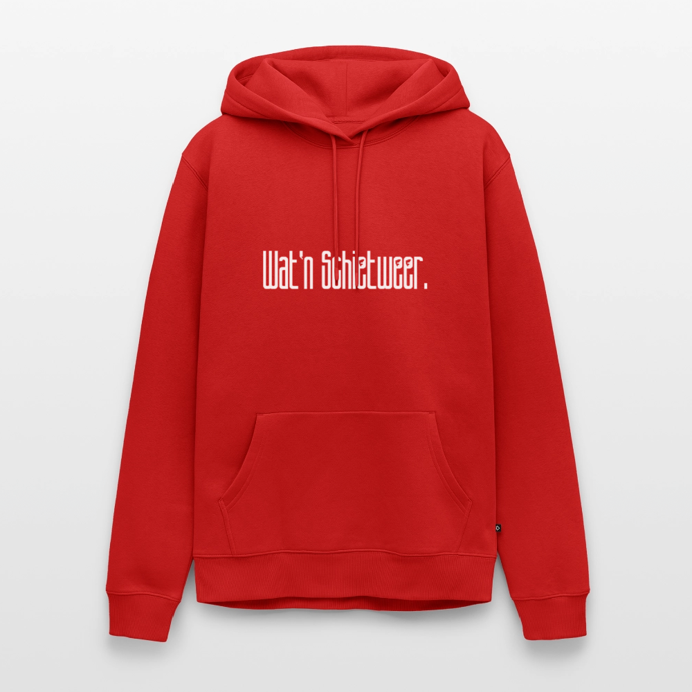 Herren Premium Hoodie - wat'n Schietweer (weiss) - Rot