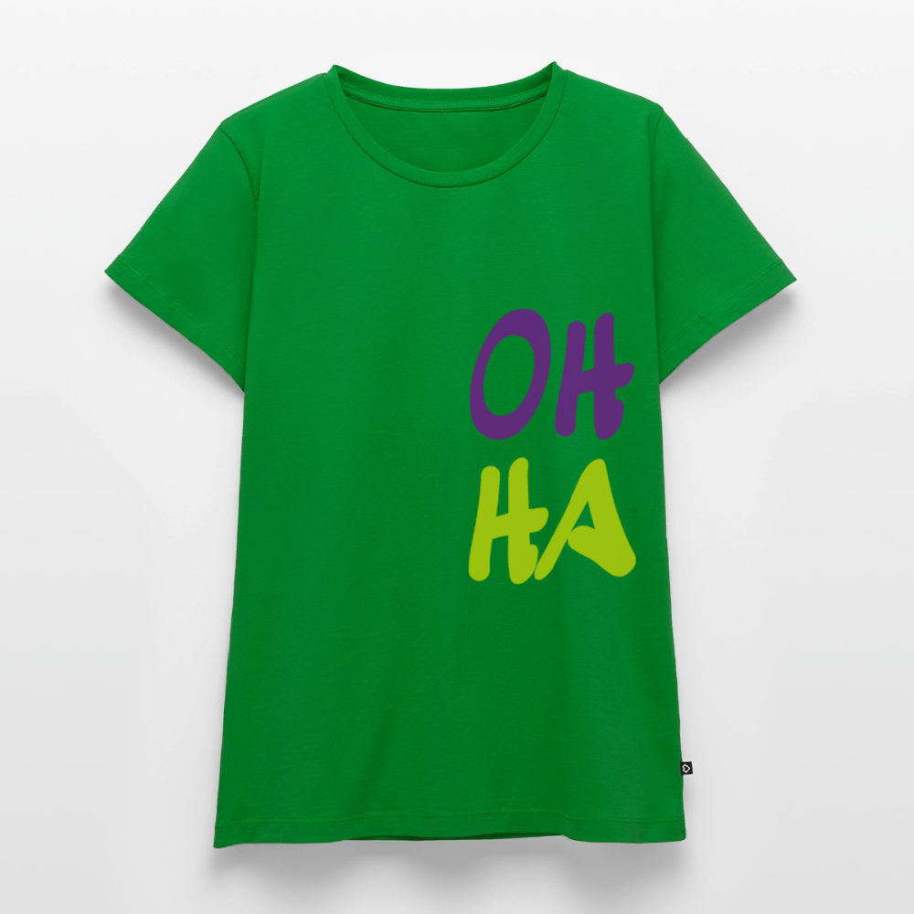Damen Premium Bio T-Shirt - Oh ha - Grün
