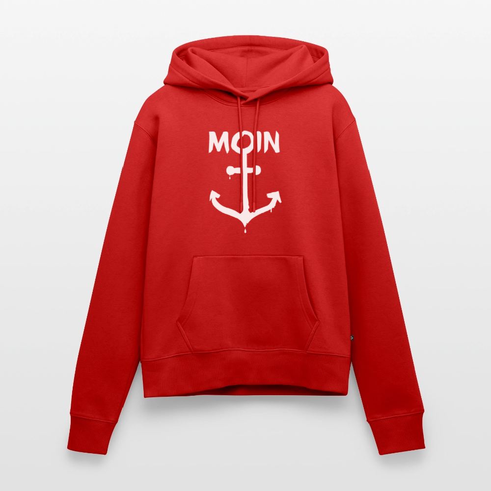 Moin Anker (weiss) Maritimer Damen Hoodie in Bio-Qualität – kate