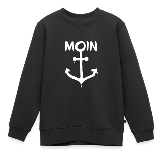 Kinder Premium Pullover - Moin Anker (weiss) - Schwarz