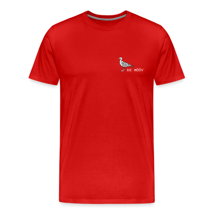 Männer Premium Bio T-Shirt - de mövv (weiss) - Rot