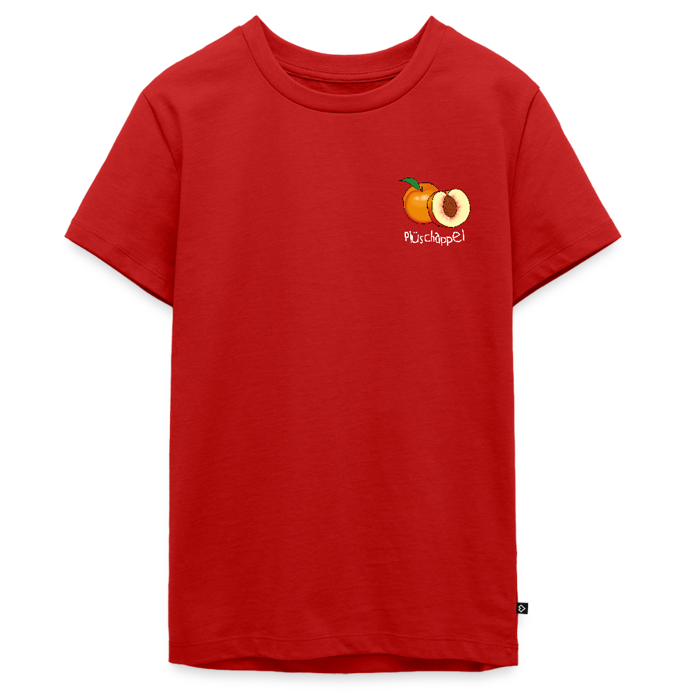 Teenager Premium T-Shirt - Plüschappel (weiss) - Rot