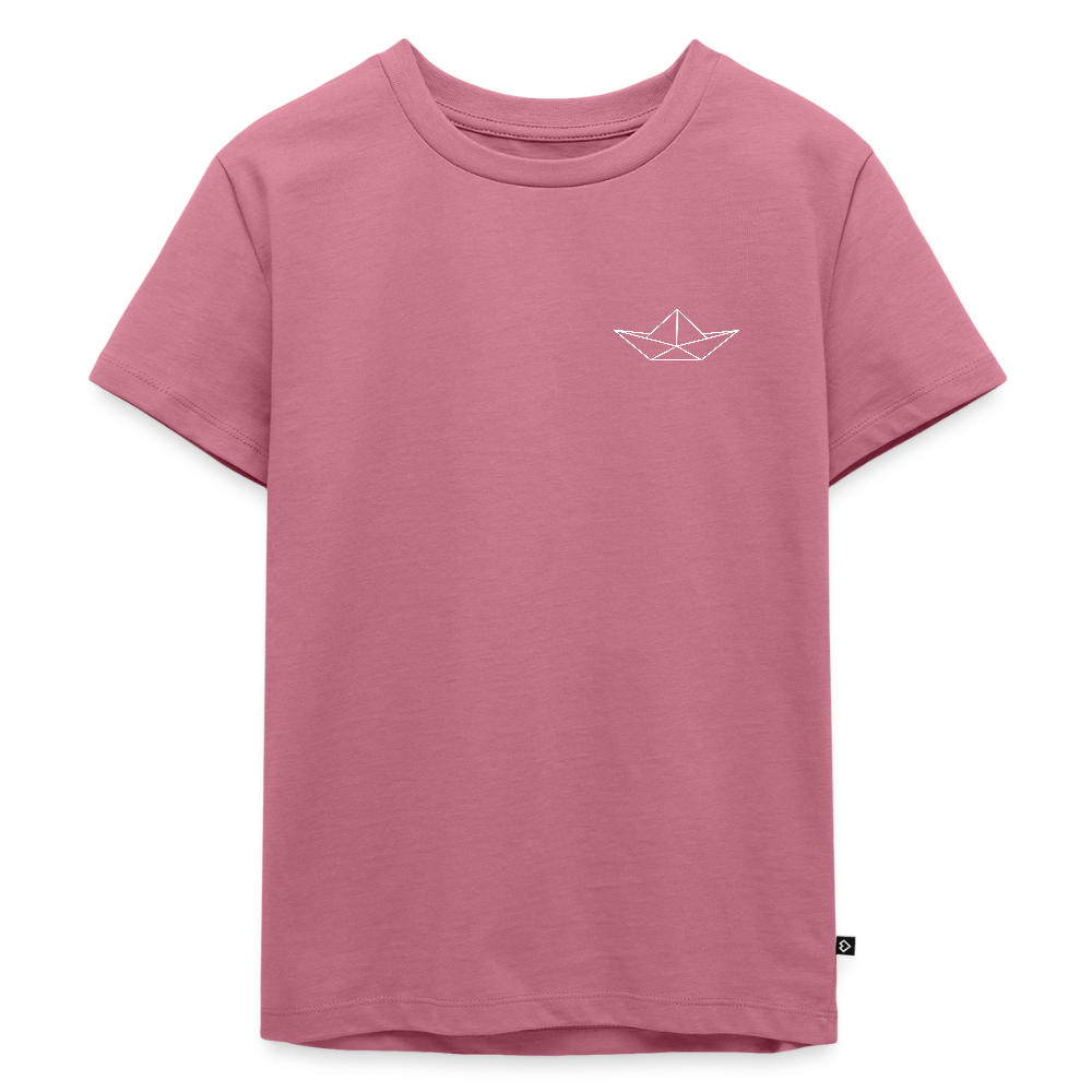 Kinder Premium T-Shirt - Origami Boot (weiss) - Mauve